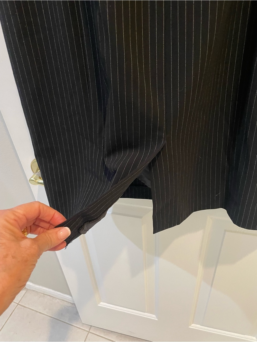 Calvin Klein Black Pinstripe Dress size 14 - Picture 4 of 7